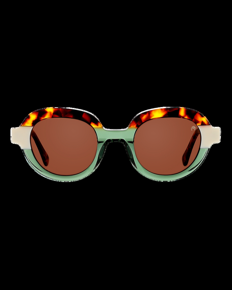 Dolores Promesas Gafa Ovalada Verde Habana Y Beige