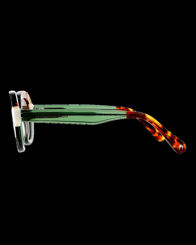 Dolores Promesas Gafa Ovalada Verde Habana Y Beige