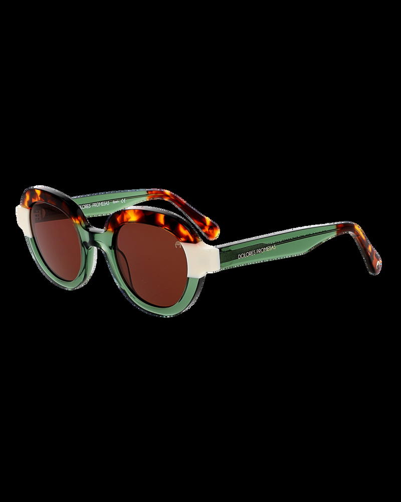 Dolores promesas Gafa ovalada verde habana y beige