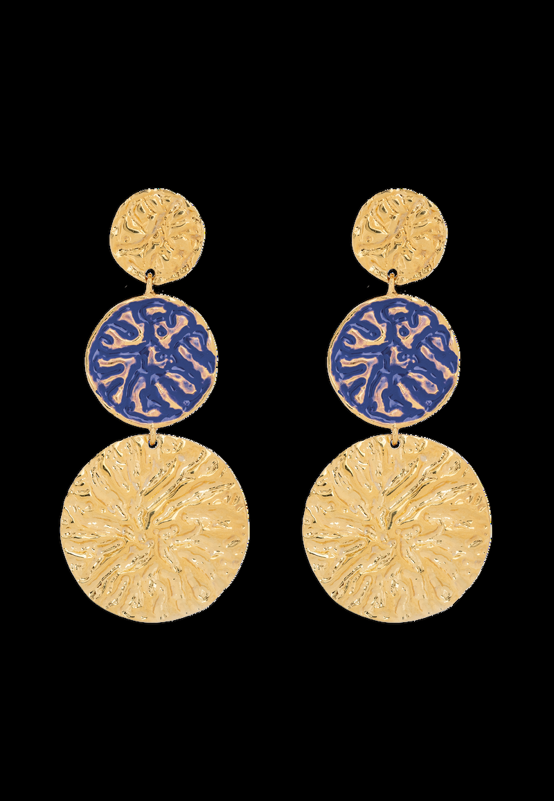 Dolores promesas Pendientes Geiser Azul