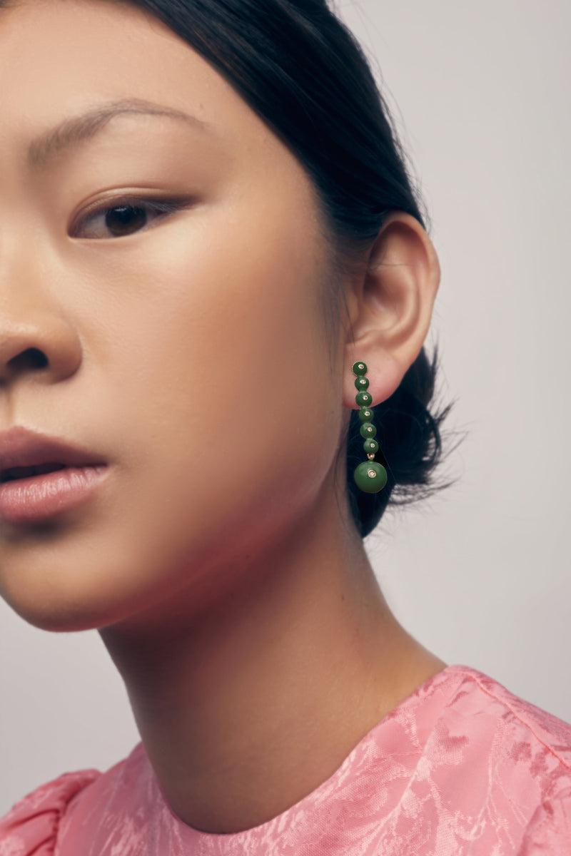 Dolores promesas Pendientes Hibiscus Verde