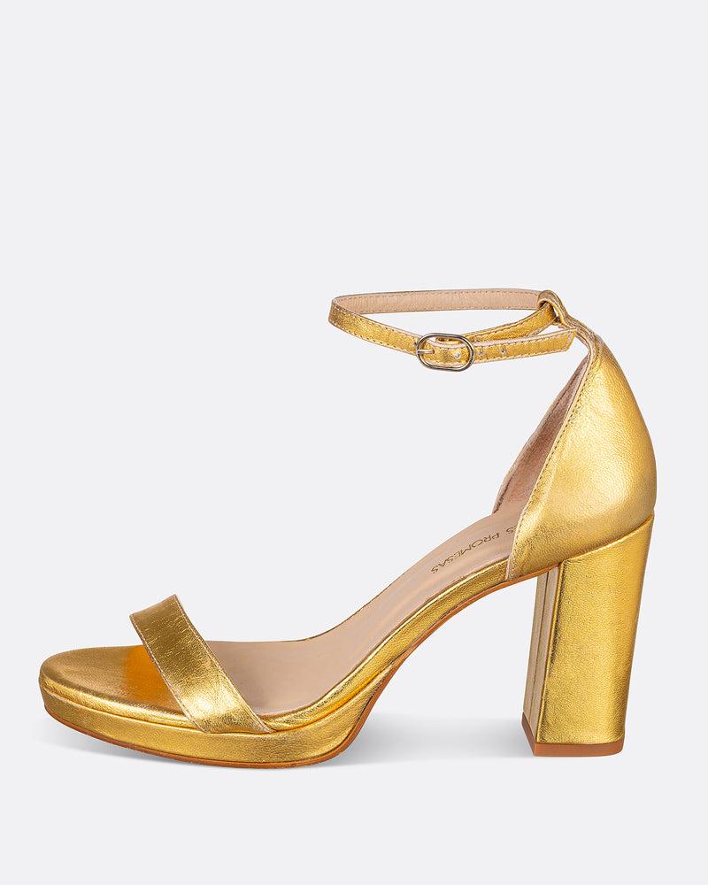 Dolores promesas Sandalia Tacón Dorada Baila