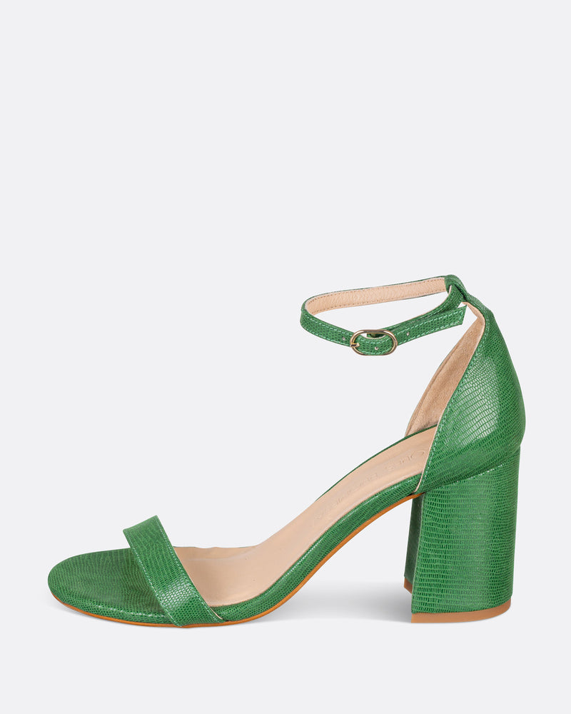 Dolores promesas Sandalia Tacón Verde Sonríe