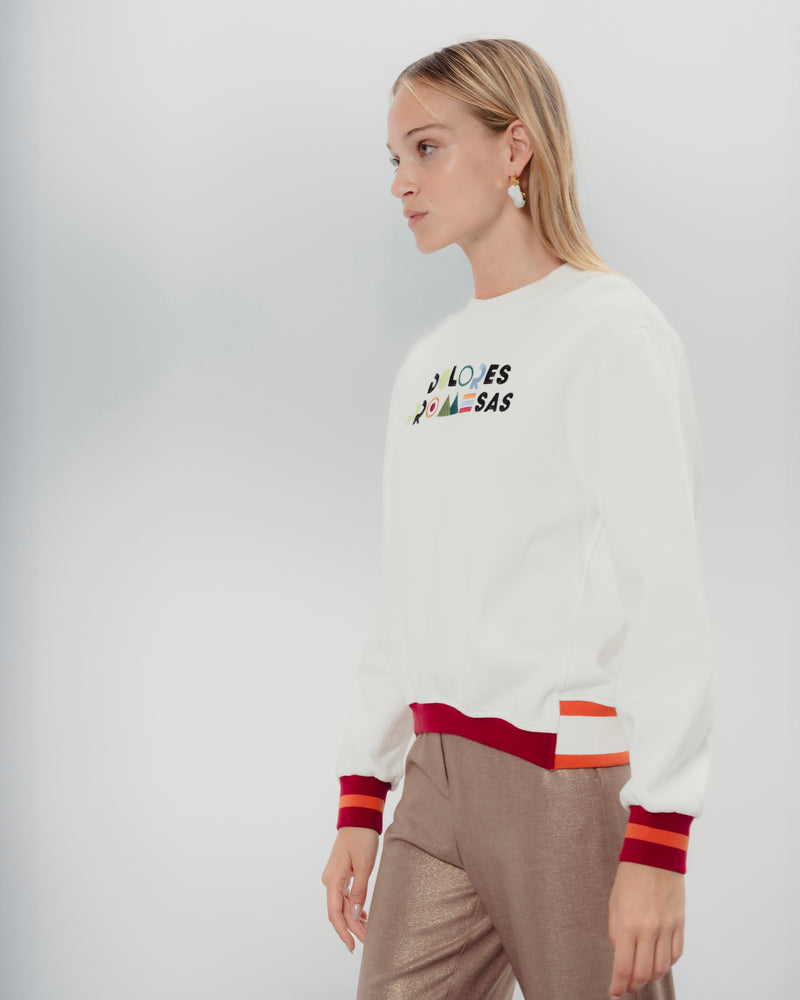 Dolores Promesas Sudadera Blanca Diana Multicolor