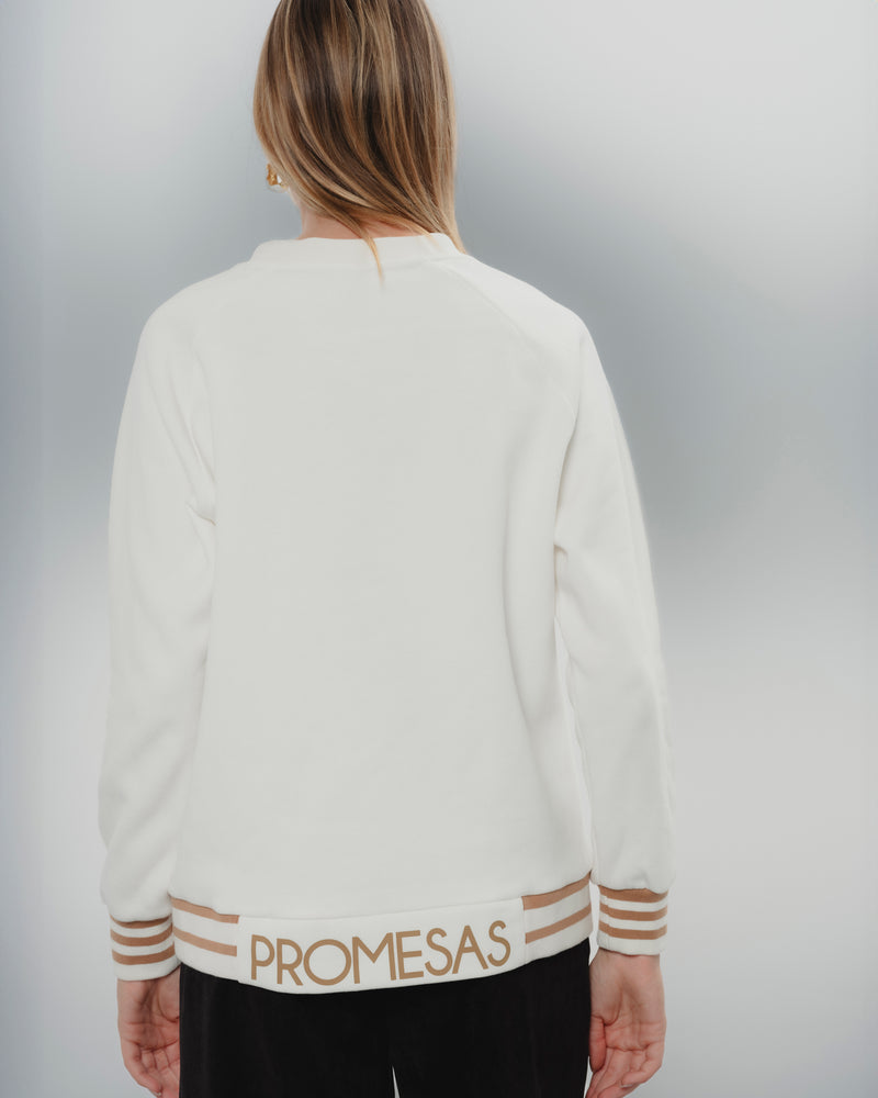 Dolores Promesas Sudadera Blanca Promesas