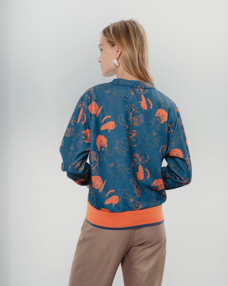Dolores Promesas Sudadera Marina Azul Naranja