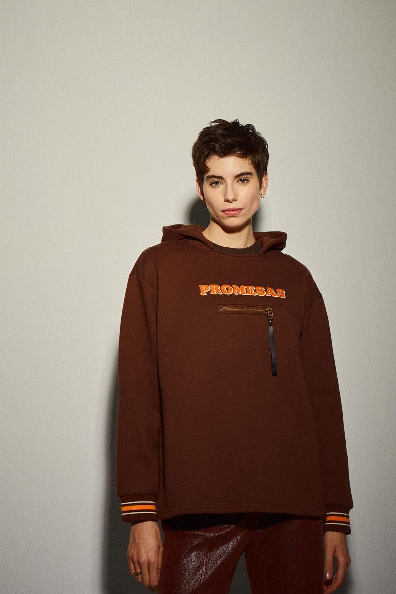 Dolores Promesas Sudadera Marrón Promesas