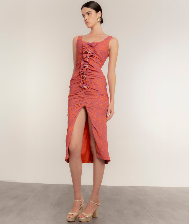 Dolores Promesas Vestido Coral Cascade