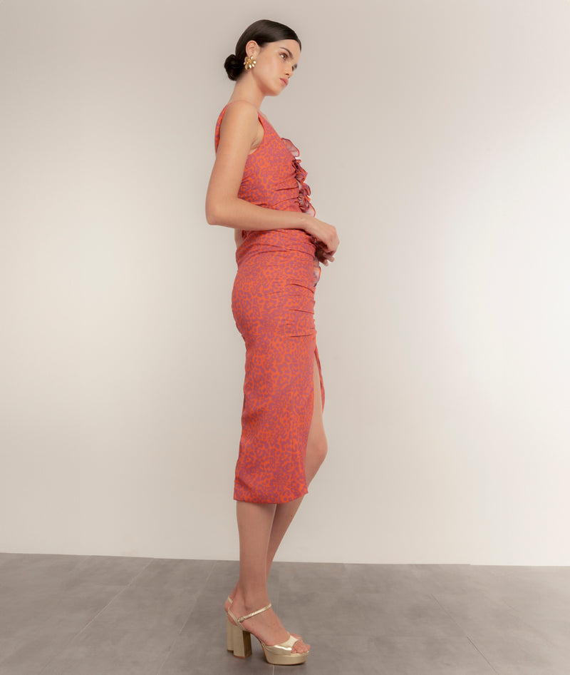 Dolores Promesas Vestido Coral Cascade