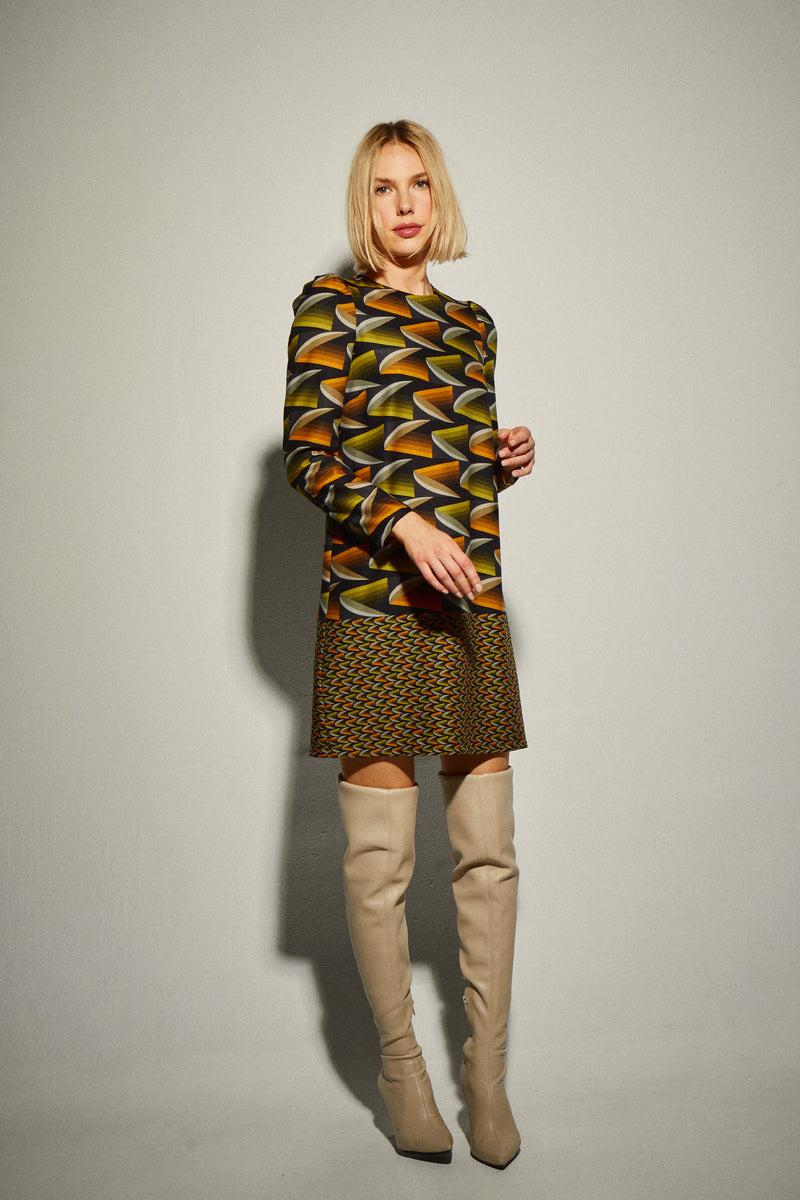 Dolores promesas Vestido Corto Estampado Hojas