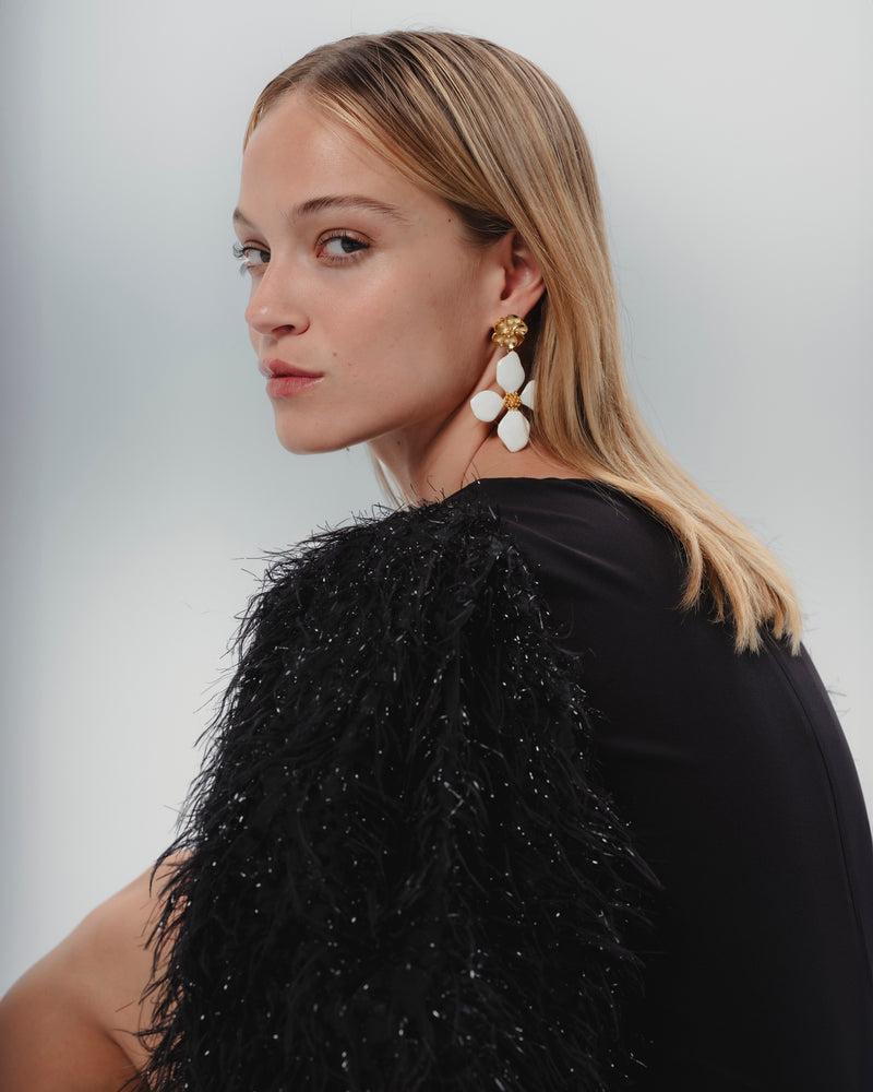 Dolores Promesas Vestido De Plumas Cecilia