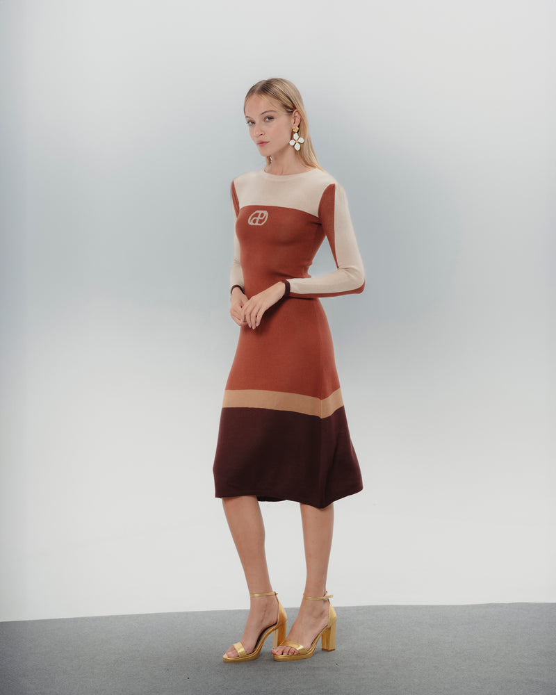 Dolores promesas Vestido Midi Color Block Jimena