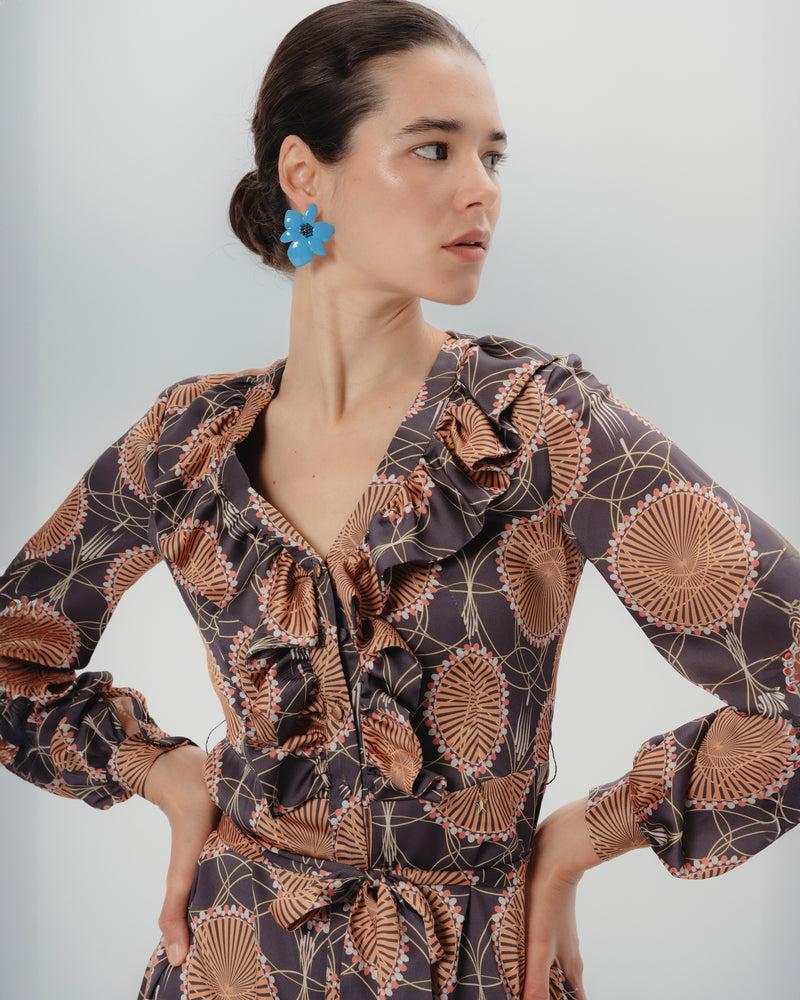 Dolores Promesas Vestido Midi Flores Sofía