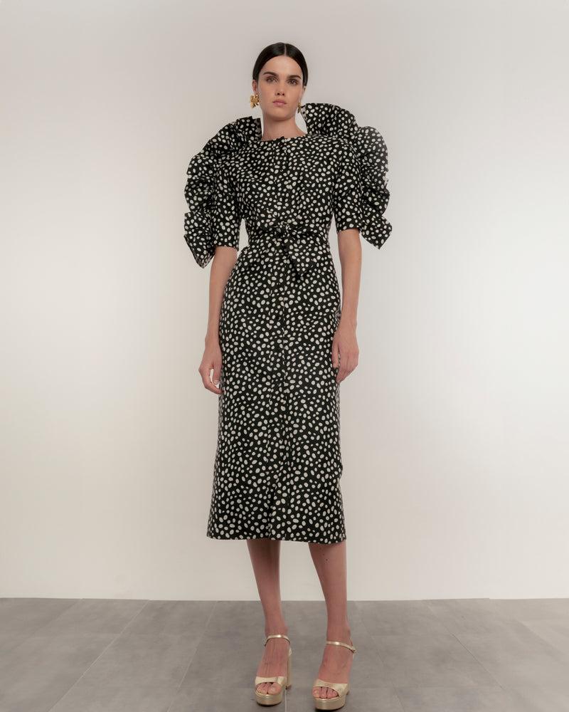 Dolores Promesas Vestido Negro Lunares Retro Dot