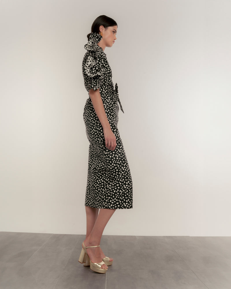 Dolores Promesas Vestido Negro Lunares Retro Dot