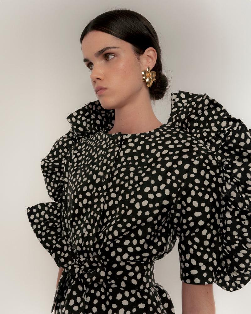 Dolores promesas Vestido Negro Lunares Retro Dot