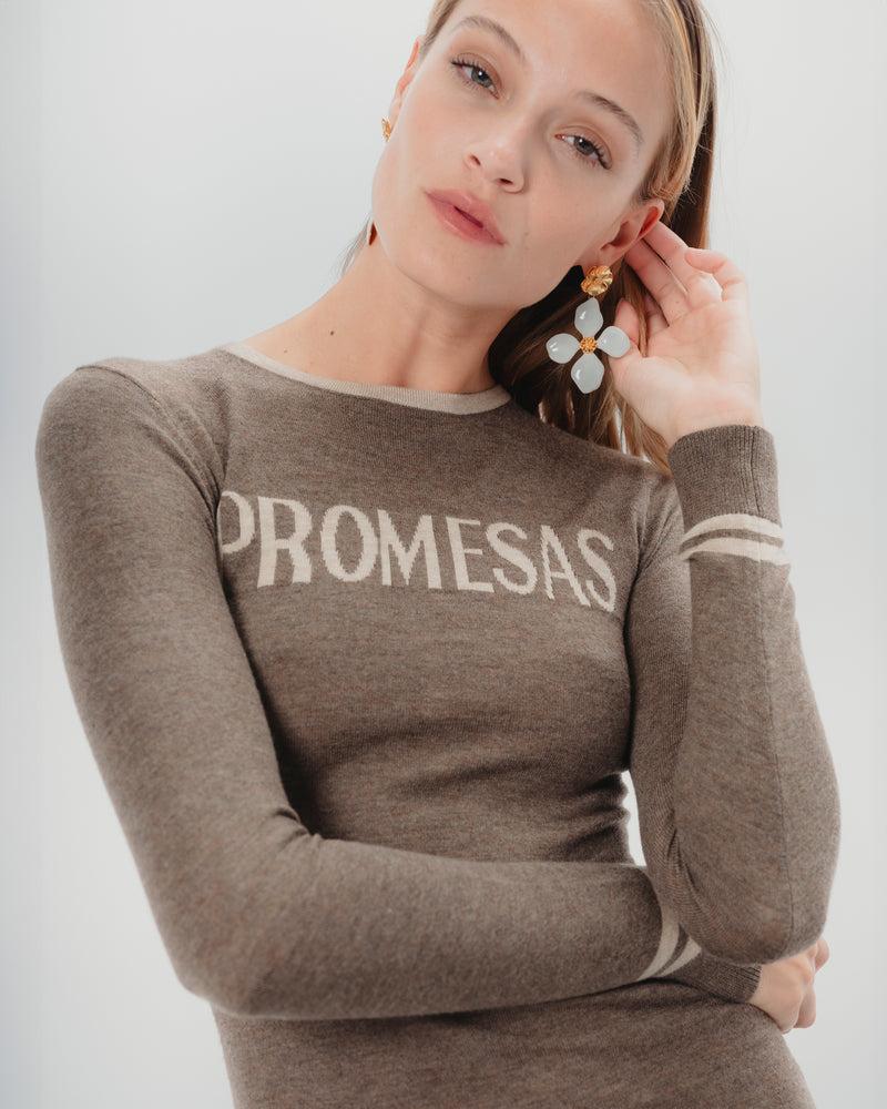 Dolores Promesas Vestido Punto Midi Promesas Marta