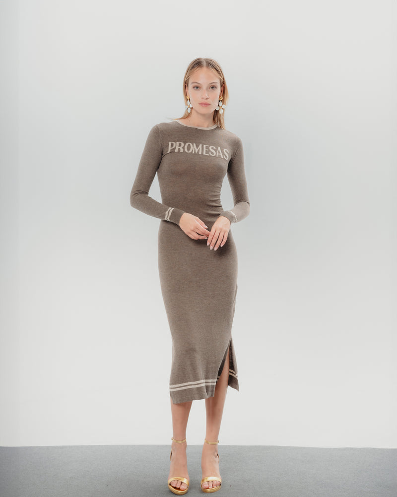 Dolores Promesas Vestido Punto Midi Promesas Marta