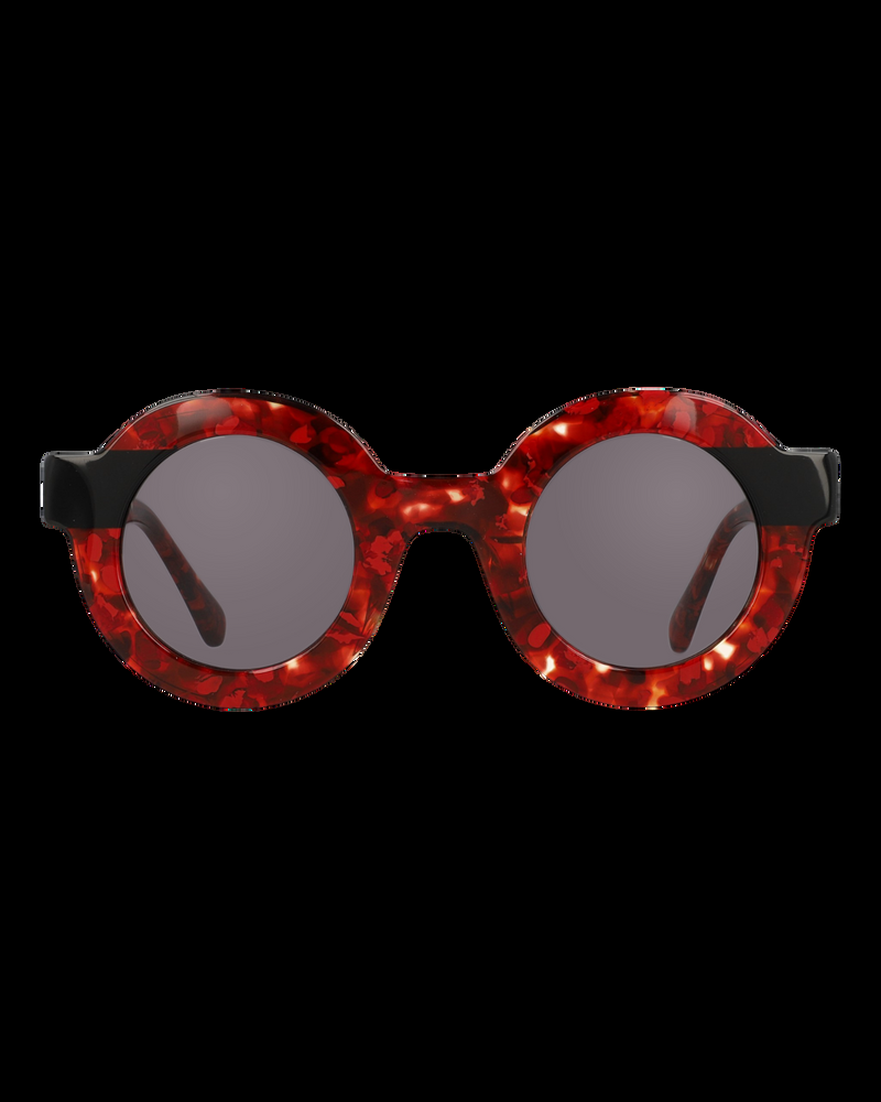 Dolores Promesas Gafa Con Corte Redondo Habana Rojo Y Negro