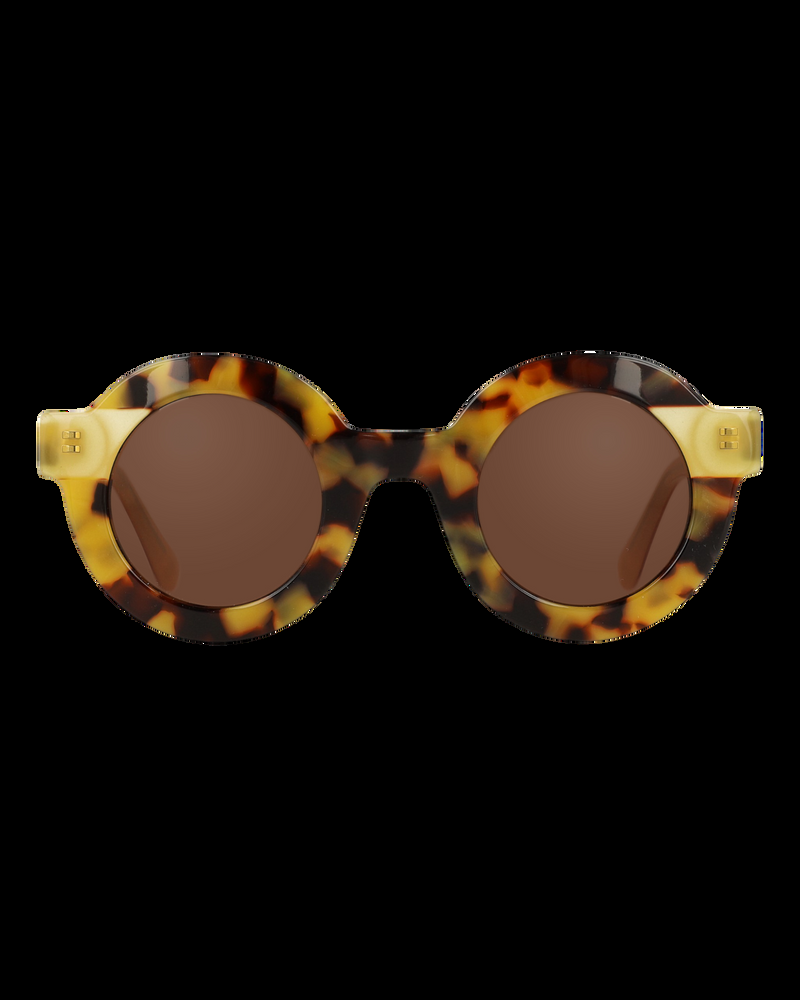 Dolores Promesas Gafa Con Corte Redondo Habana Y Mostaza