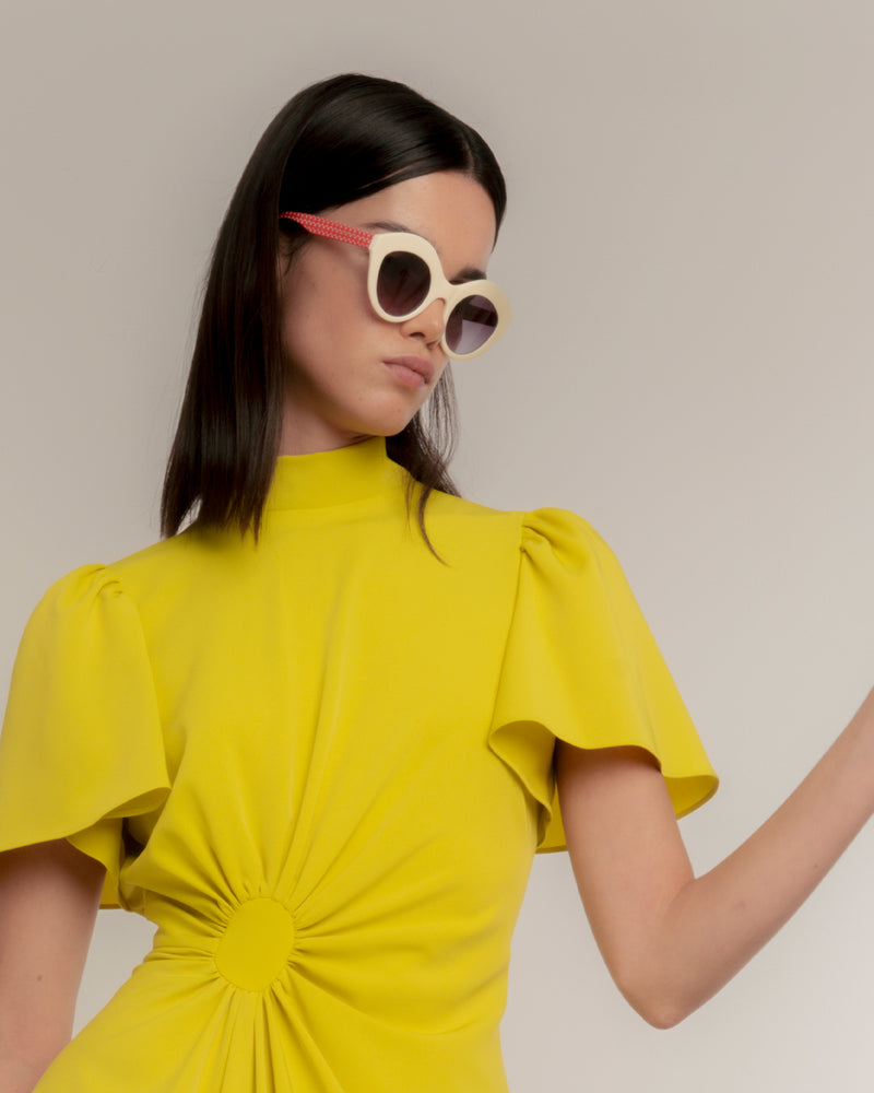 Dolores Promesas Gafa Con Tendencia A Cat Eye Burdeos Semitransparente