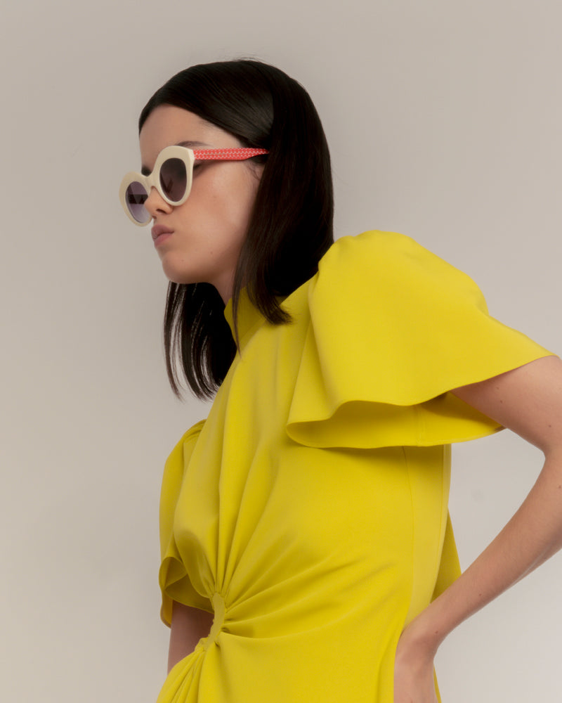 Dolores Promesas Gafa Con Tendencia A Cat Eye Burdeos Semitransparente