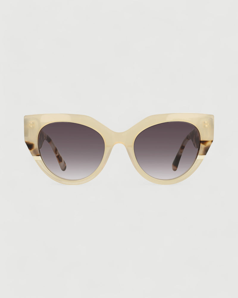 Dolores Promesas Gafa Con Tendencia A Cat Eye Marrón Semitransparente Habana Y Estampado