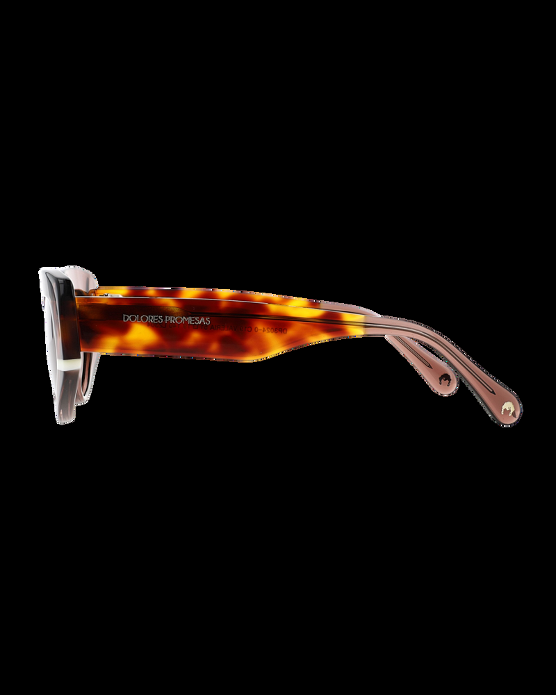 Dolores Promesas Gafa Con Tendencia A Cat Eye Marrón Transparente Blanca Y Habana