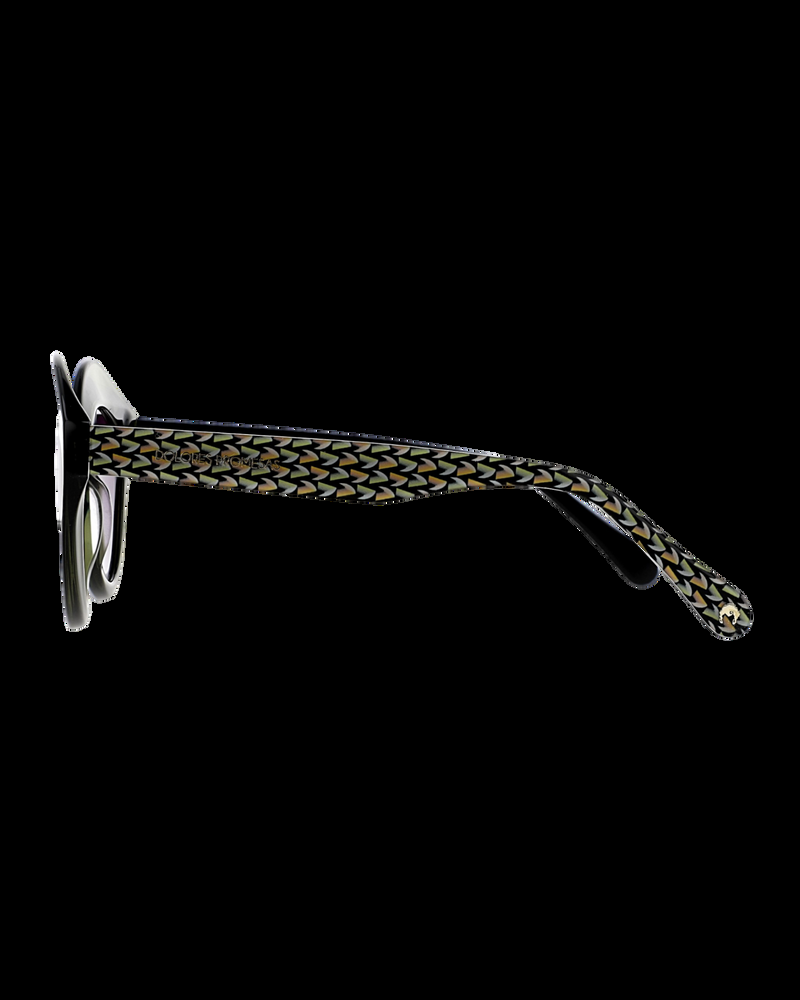 Dolores Promesas Gafa Con Tendencia A Cat Eye Verde Con Estampado De Hojas