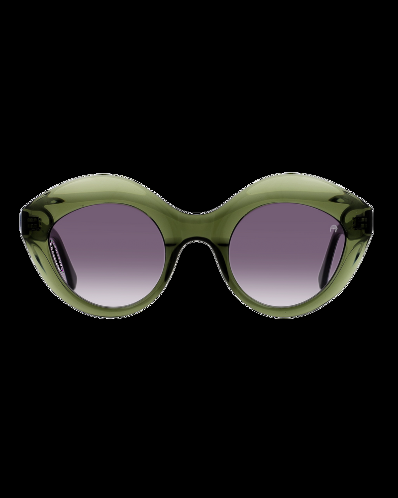 Dolores promesas Gafa con tendencia a cat eye verde con estampado de hojas