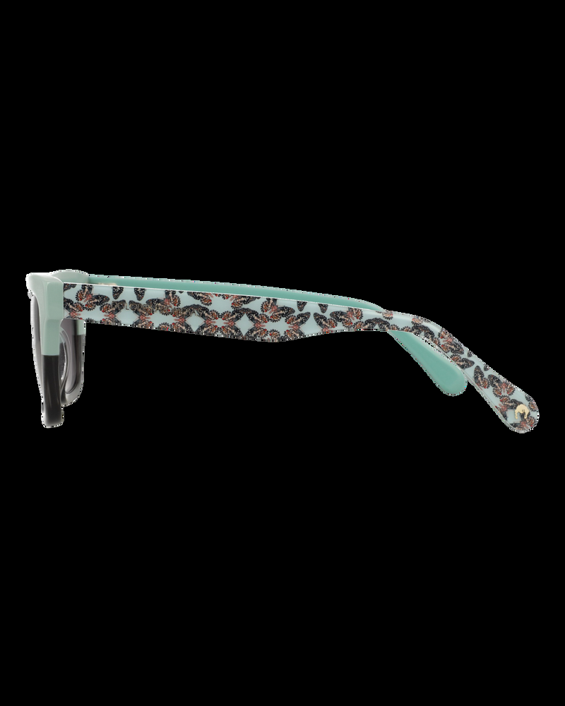 Dolores Promesas Gafa Con Tendencia A Pico Negra Turquesa Con Estampado De Mariposa