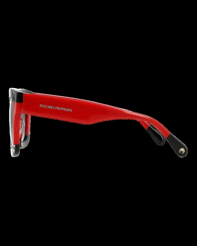 Dolores Promesas Gafa Con Tendencia Cuadrada Roja Con Estampado