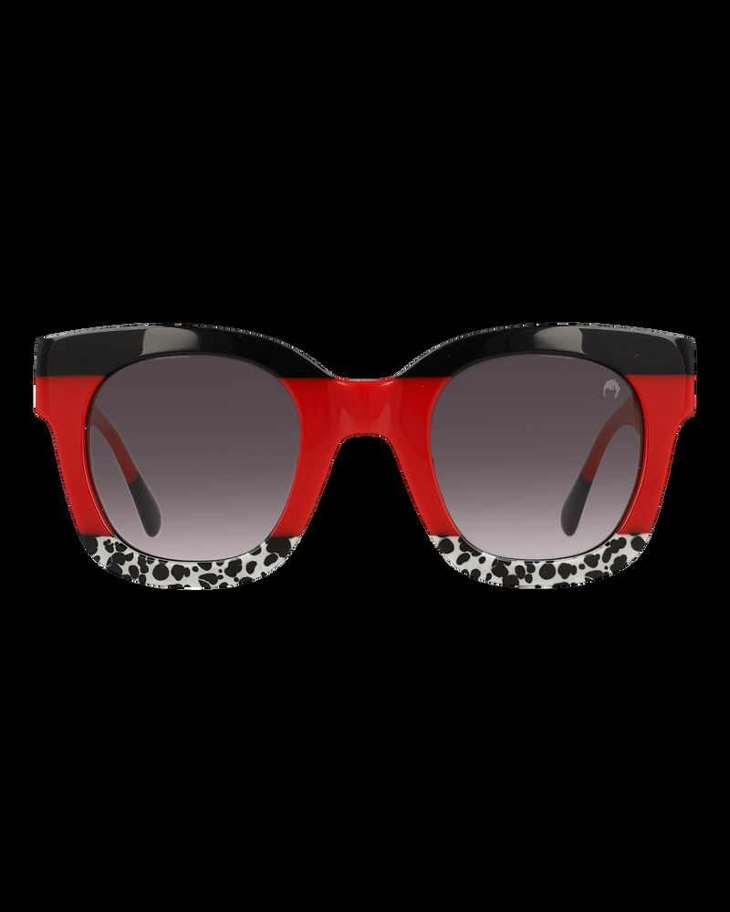 Dolores promesas Gafa con tendencia cuadrada roja con estampado