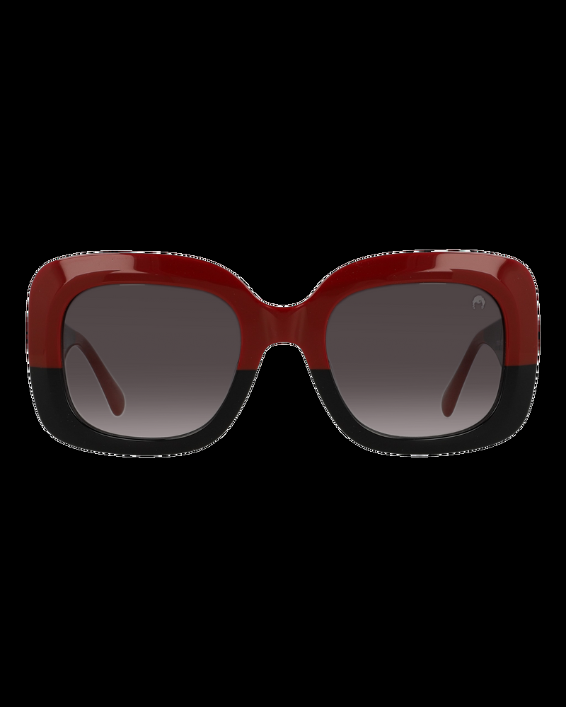 Dolores Promesas Gafa De Corte Cuadrado Negra Y Burdeos Con Estampado De Camaleones