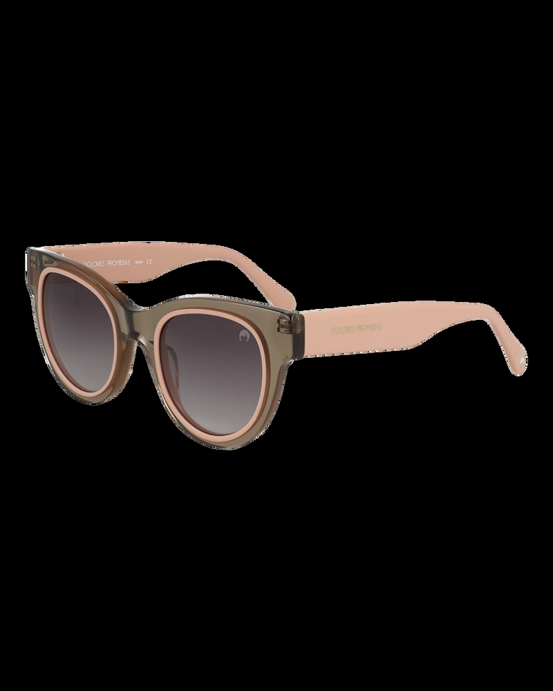 Dolores Promesas Gafa Ovalada Gris Transparente Y Aro Rosa
