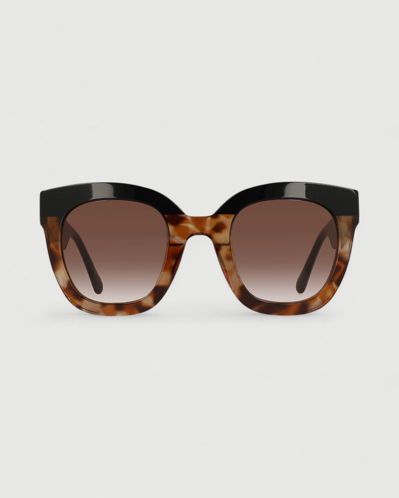 Dolores Promesas Gafa Oversize Marrón Jaspeado Negro Y Estampado