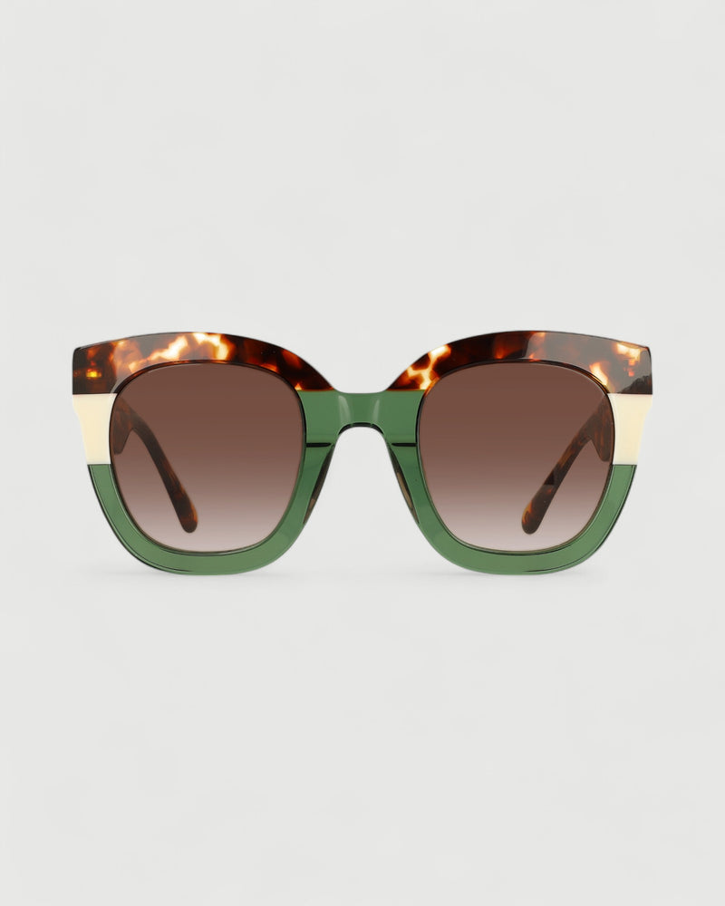 Dolores Promesas Gafa Oversize Verde Habana Y Beige
