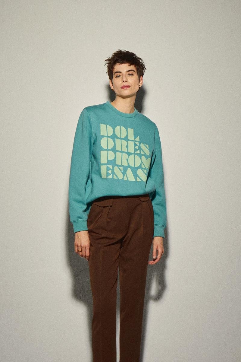 Dolores promesas Sudadera Turquesa Dolores Promesas