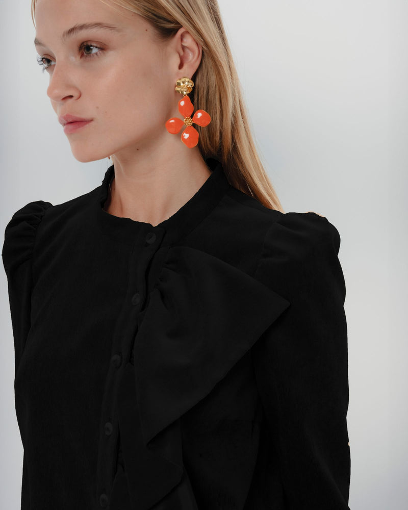 Dolores Promesas Vestido Corto Filipa Volantes Negro