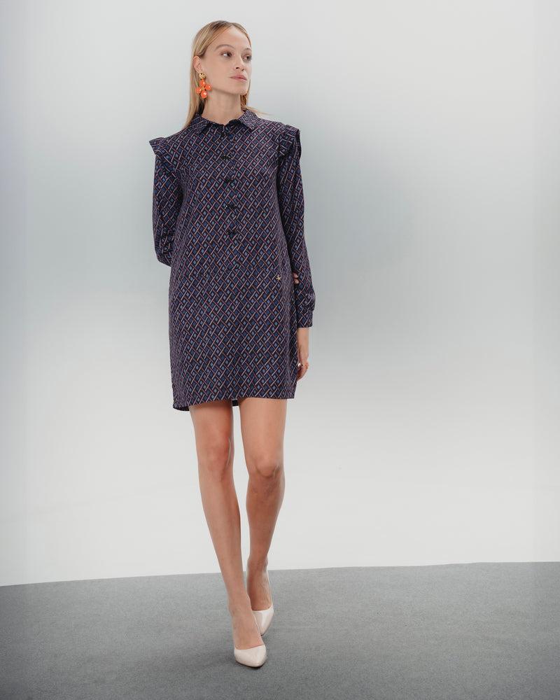 Dolores Promesas Vestido Elena Estampado Geométrico