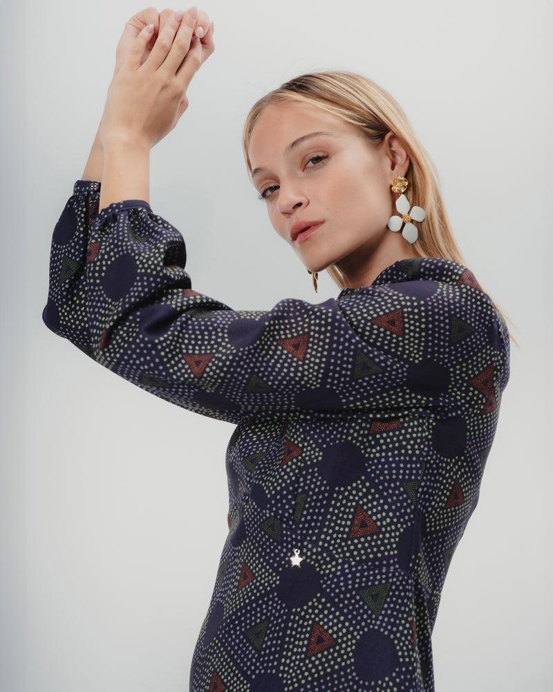 Dolores Promesas Vestido Estampado Geométrico Elisa