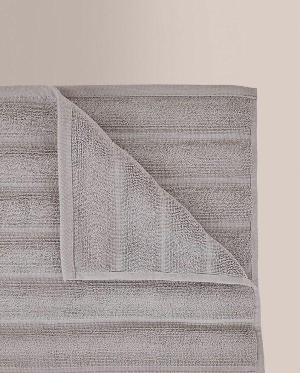 Don algodon Alfombra de Baño Ribs Gris