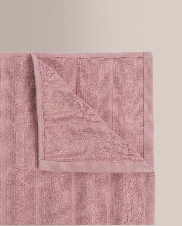 Don algodon Alfombra de Baño Ribs Rosa Palo