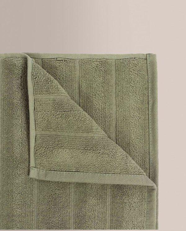 Don algodon Alfombra de Baño Ribs Verde