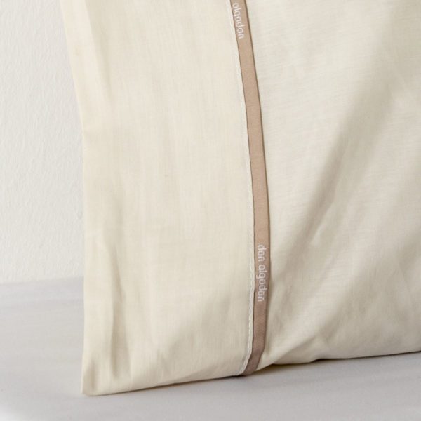 Don algodon Funda Almohada Percal 180 Hilos Beige