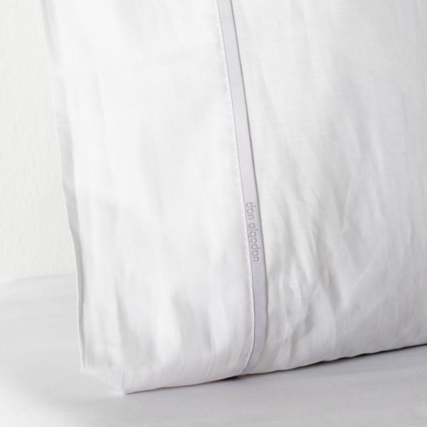 Don algodon Funda Almohada Percal 180 Hilos Blanco