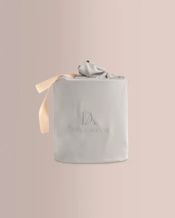 Don algodon Funda de Almohada Seda de Bambú Gris