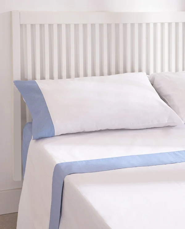 Don Algodon Juego De Sábanas Oxford Azul