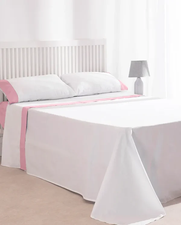 Don algodon Juego de Sábanas Oxford Rosa Palo