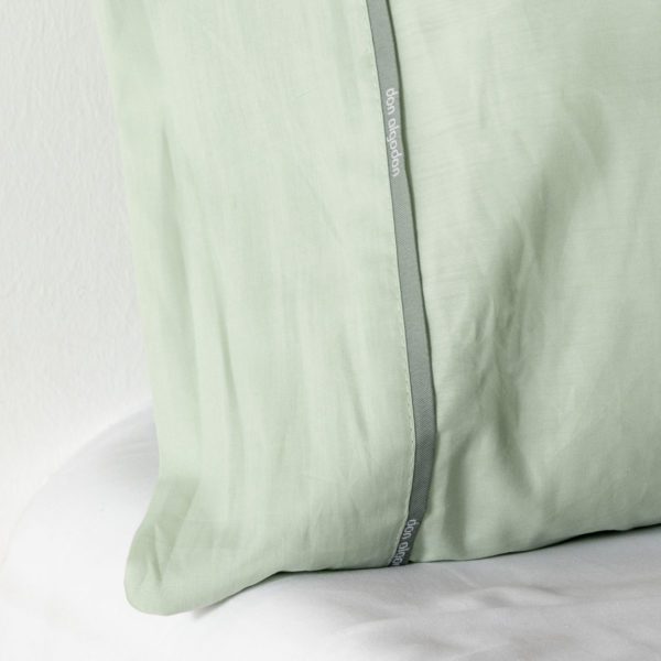 Don algodon Funda Almohada Percal 180 Hilos Verde Mar